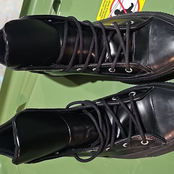 Converse Black Leather High-Top Sneakers - Picture 7 of 7